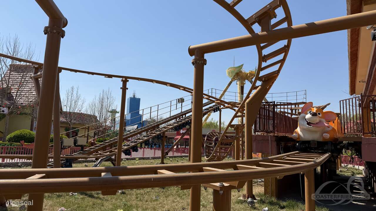 Corgi Sports Car im Park Fantawild Adventure Impressionen