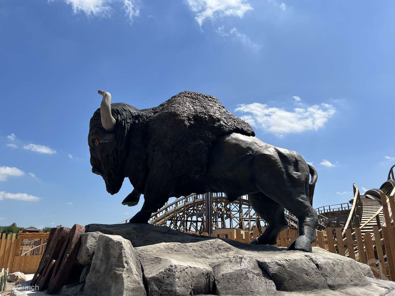 Wild Buffalo im Park Mer de Sable Impressionen