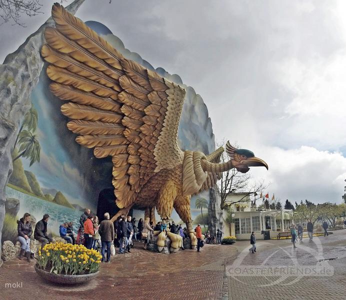 Vogel Rok im Park Efteling Impressionen