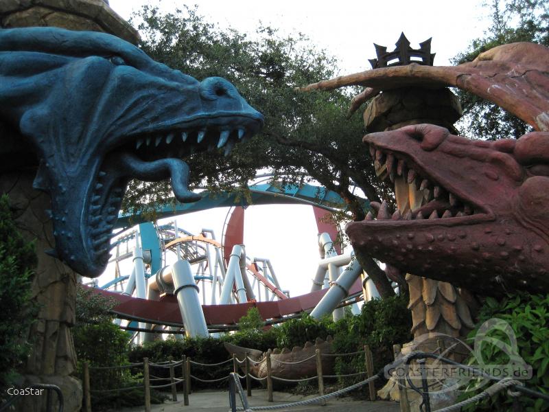 Dragon Challenge (Chinese Fireball) im Park Universal Studios Islands of Adventure Impressionen