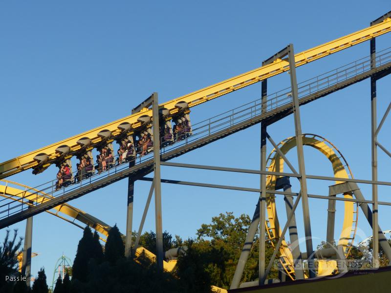 Batman The Ride im Parkcheckpoint für Freizeitparks und Achterbahnen