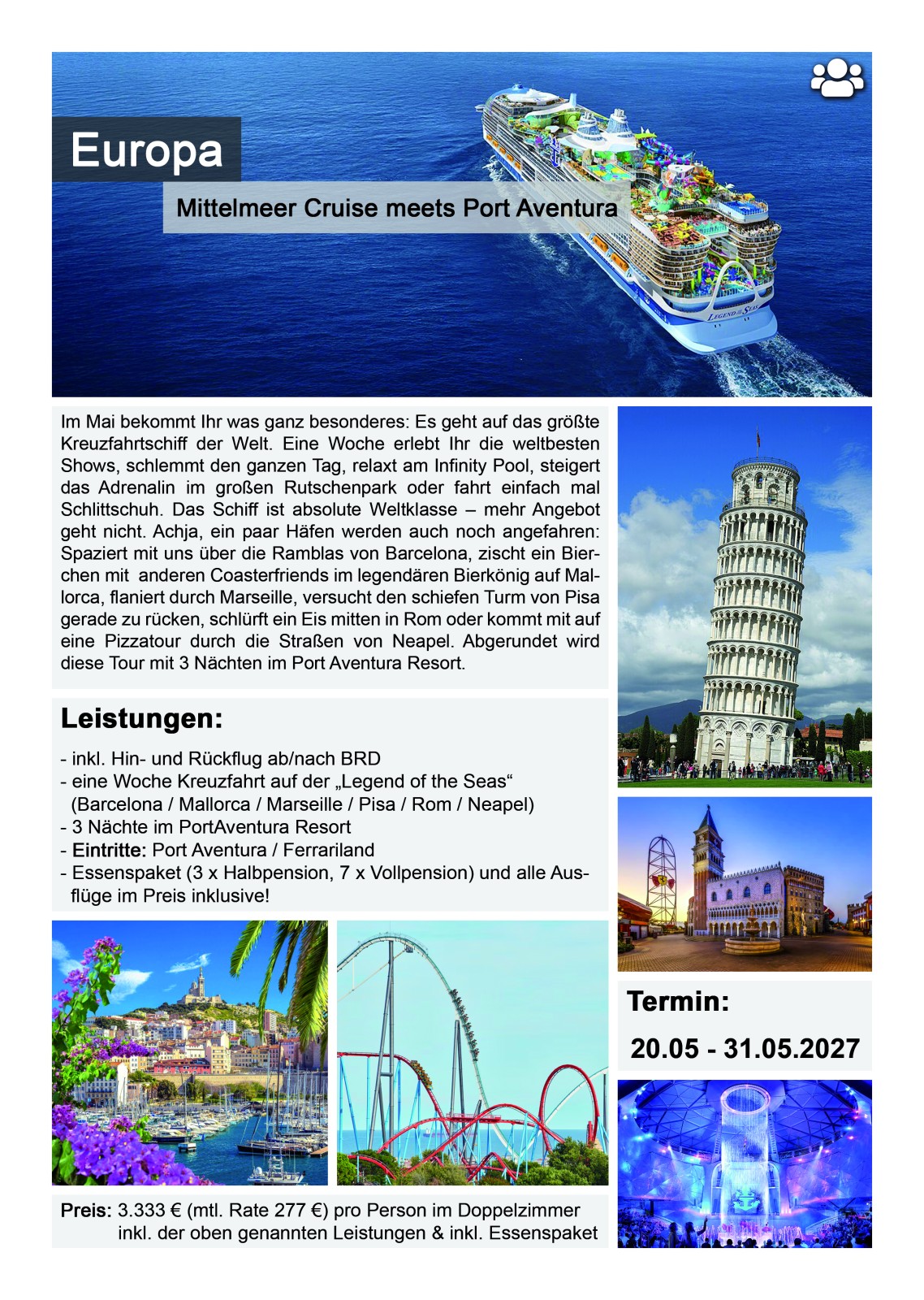 2027 - Mittelmeer Cruise meets Port Aventura